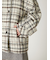 ダブルブレストチェックミドルコート
