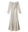 タイ付きドレープネックワンピース
