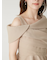 オフショルカラーアシメペプラムトップス