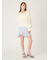 フリルヘムストライプショートパンツ