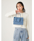 【ルエル】デニムリボンミドルバッグ