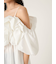 フラワーライクフリルペプラムブラウス