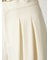 【ウォッシャブル】ベルテッドタックワイドハイウエストパンツ