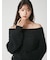 【WEB限定】レースレイヤードニットミニワンピース