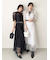 【LILY BROWN×MARY QUANT】ベルト付きドットチュールドレス
