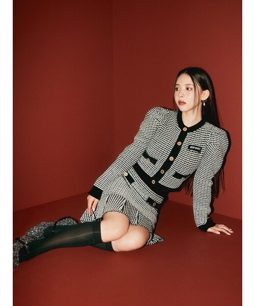 WEB・一部店舗限定カラー】【LILY BROWN×MARY QUANT】ツイードニット