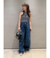 【WEB限定】【LILY BROWN×MARY QUANT】デイジー柄ワイドデニムパンツ