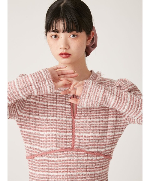 LILY BROWN ツイードジレニットワンピース LILY BROWN｜ツイードジレニットワンピース | Rakuten Fashion