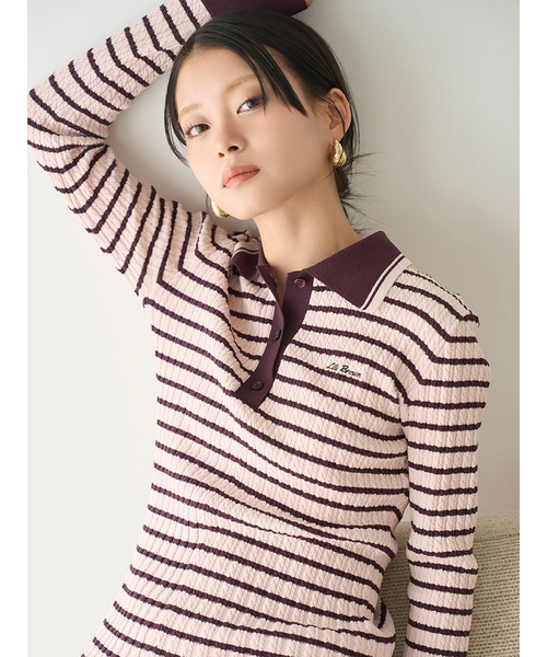 新品　リリーブラウン　ポロニットミニワンピース　lily brown スナイデル ポロニットミニワンピース｜リリーブラウンの通販｜&mall