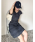 カットレースミニワンピース
