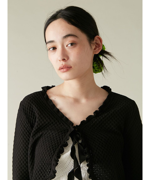 リリーブラウン　フリルディテールカーディガン フリルディテールカーディガン｜リリーブラウンの通販｜&mall