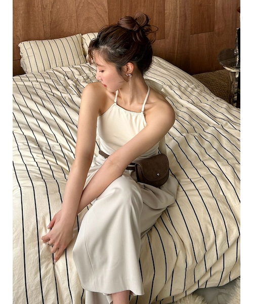 LILY BROWN オープンバック リボンボディスーツ リリーブラウン　黒 リリーブラウン LILY BROWN 【LILY BROWN Lingerie】バック