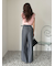 ベルト付きタックパンツ