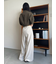 ベルト付きタックパンツ