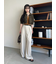 ベルト付きタックパンツ