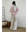 ベルト付きタックパンツ