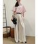 ベルト付きタックパンツ