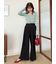 ベルト付きタックパンツ