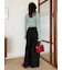 ベルト付きタックパンツ