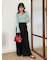 ベルト付きタックパンツ
