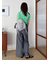 ベルト付きタックパンツ