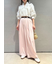 ベルト付きタックパンツ