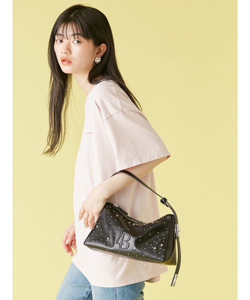 ＊新品・未使用＊【LILYBROWN】スタッズショルダーバッグ L.B CANDY STOCK]LBロゴスタッズショルダーバッグ｜リリー