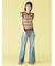 【WEB限定00サイズ】ストレッチフレアデニムパンツ