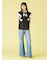 【WEB限定00サイズ】ストレッチフレアデニムパンツ