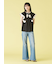 【WEB限定00サイズ】ストレッチフレアデニムパンツ
