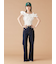 【WEB限定00サイズ】ストレッチフレアデニムパンツ