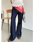【WEB限定00サイズ】ストレッチフレアデニムパンツ