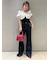 【WEB限定00サイズ】ストレッチフレアデニムパンツ
