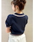【LILY BROWN×MARY QUANT】シアーポロニットトップス