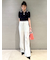 【LILY BROWN×MARY QUANT】シアーポロニットトップス