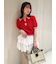 【LILY BROWN×MARY QUANT】シアーポロニットトップス