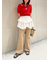 【LILY BROWN×MARY QUANT】シアーポロニットトップス