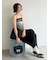【WEB限定00サイズ】バルーンペプラムボンディングセットアップ