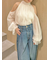 【WEB限定カラー】ドレープボウタイシフォンブラウス
