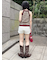 ロゴジャガードアメスリニットトップス