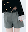 ベルト付きハイウエストショートパンツ