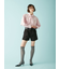 ベルト付きハイウエストショートパンツ