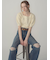 【WEB限定カラー】[L.B CANDY STOCK]シフォンリボンビジューニットトップス