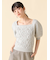 【WEB限定カラー】[L.B CANDY STOCK]シフォンリボンビジューニットトップス