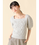 【WEB限定カラー】[L.B CANDY STOCK]シフォンリボンビジューニットトップス