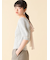 【WEB限定カラー】[L.B CANDY STOCK]シフォンリボンビジューニットトップス