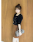 【WEB限定カラー】[L.B CANDY STOCK]シフォンリボンビジューニットトップス