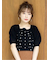 【WEB限定カラー】[L.B CANDY STOCK]シフォンリボンビジューニットトップス