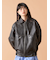 ヴィンテージフェイクレザーブルゾン