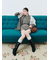 ベルト付きミニロンパース